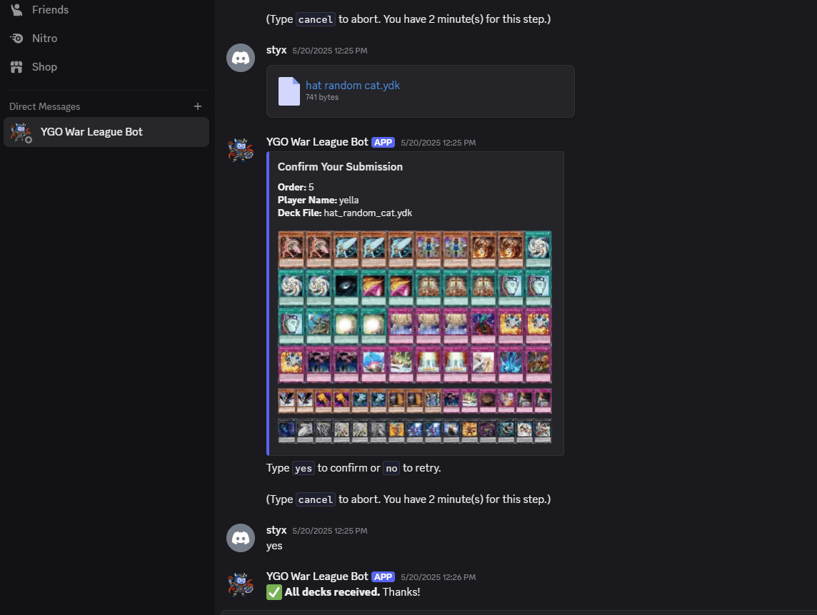 Yu-Gi-Oh! Discord Bot